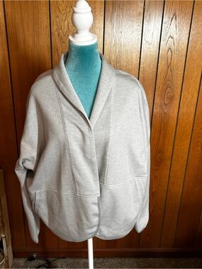 The North Face Light Gray Shawl-Collar Cardigan Sweater